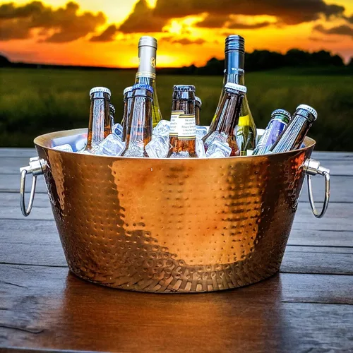 Miniatura 8 de BREKX Cubo de hielo personalizado, bañera de bebidas aislada para cobre, inauguración de la casa, regalos de boda para la pareja