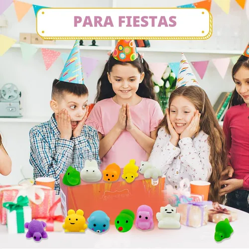 Miniatura 5 de 150 piezas de juguetes blandos Mochi, juguetes esponjosos Kawaii para aliviar el estrés, mini juguetes esponjosos para fiestas, premios