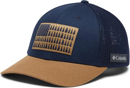 Miniatura 101 de Columbia - Gorra de malla con bandera con árboles unisex para adultos, corona alta