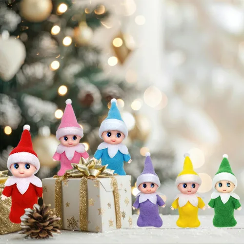 Miniatura 3 de LovelfStory - Accesorios de elfo para bebé, pequeña muñeca elfa de Navidad niña y niño para regalo de Navidad (Verde)