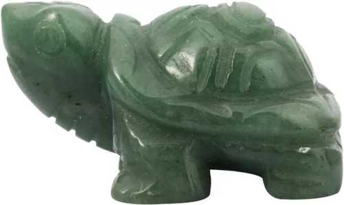 mookaitedecor Estatua de tortuga de cristal, escultura de piedra curativa de reiki, figuras de piedras preciosas de bolsillo de 1.5 pulgadas