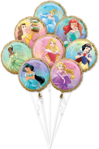 Productos Mayflower Ramo de Globos de Papel Aluminio Anagrama Princesa Once Upon A Time, Mediano, Multicolor (3980801)
