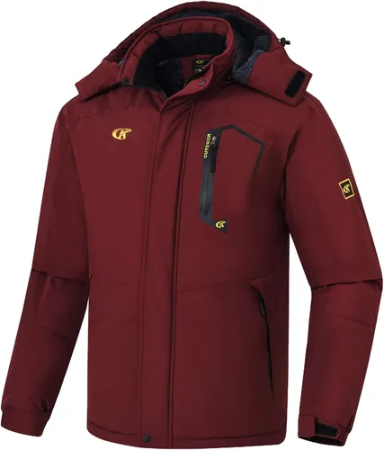 Miniatura 7 de QPNGRP Mens Waterproof Ski Snowboard Jacket Windproof Winter Snow Coat