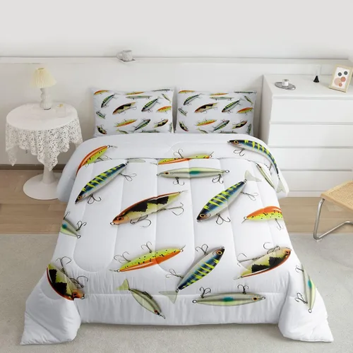 Miniatura 26 de Feelyou juego de ropa de cama con diseño de ciervo para niños y niñas, tamaño twin, con huella de pata de ciervo, juego de edredón ultra suave