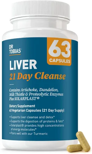 Miniatura 9 de Limpieza Hepática de 21 Días Dr. Tobias, Limpiador Herbal para el Hígado con Cardo Mariano, Raíz de Diente de León y Extracto de Alcachofa, Apoya