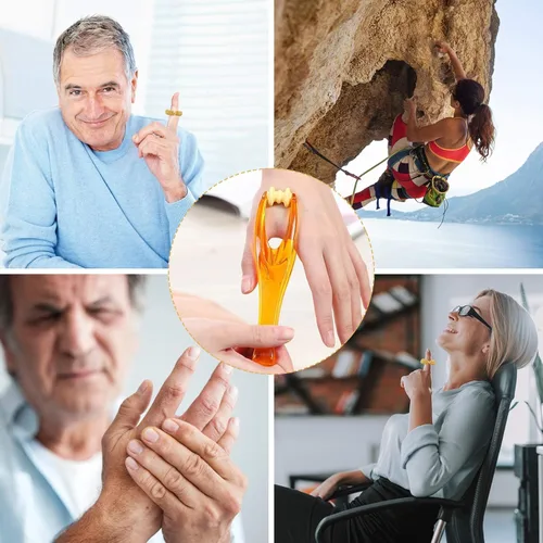 Miniatura 5 de eyxformula Rodillo masajeador de 2 dedos y 5 anillos de acupresión, alivio del dolor de artritis y herramienta de terapia de dedos gatillo