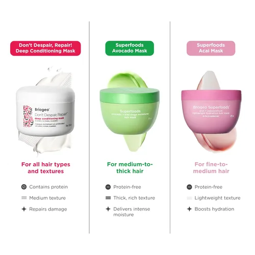 Miniatura 9 de Briogeo Superfoods Avocado + Kiwi Mega Moisture Hair Mask Protein-Free Deep Conditioning Treatment for Dry Hair Silicone-Free Vegan &
