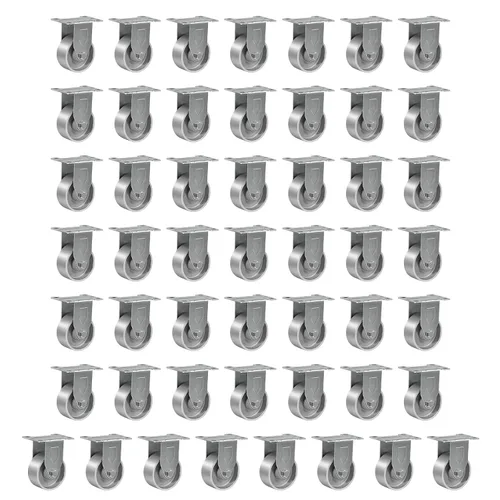 Miniatura 26 de Ruedas industriales resistentes de 3 x 1.25 pulgadas, capacidad de 350 libras, ruedas de hierro fundido y marco de acero para carros, carritos