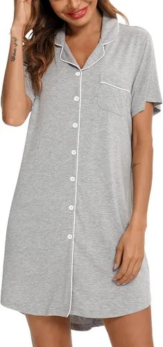Miniatura 3 de Leikar Camisón de maternidad para mujer, pijama de lactancia de manga larga