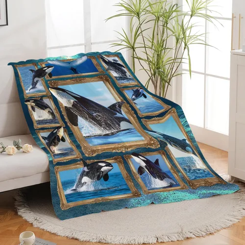 Miniatura 204 de Manta de Foca del Océano, Regalos de Focas para Niños, Niñas, Adultos, Mujeres y Hombres, Suave, Acogedora, Cálida, Felpa Esponjosa, Mullida