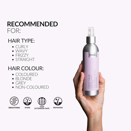 Miniatura 5 de MUK. Acondicionador para el cuidado del cabello, spray desenredante suave y sedoso, 8.5 onzas