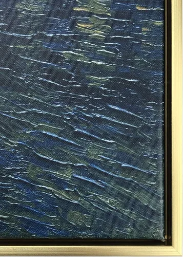 Miniatura 8 de Wieco Art – Impresiones en lienzo enmarcadas Giclee de La noche estrellada sobre el Ródano, cuadros de Van Gogh, reproducción de pinturas