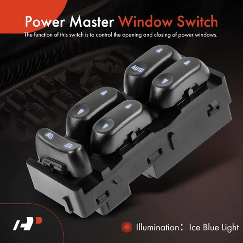 Miniatura 3 de A-Premium Interruptor de ventana eléctrica principal del lado del conductor compatible con Chevrolet Sonic 2012-2016, Trax 2013-2018, repuesto #