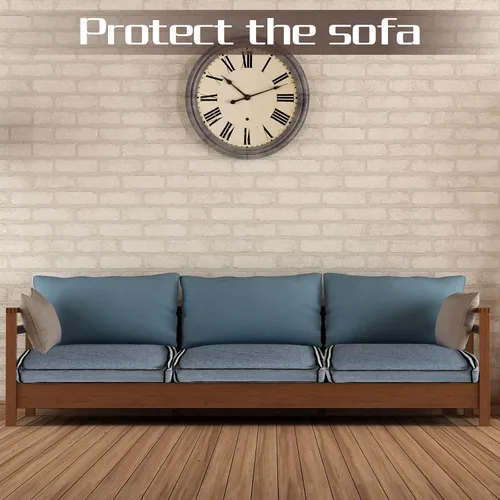 Miniatura 7 de Geetery Fundas de Cojín de Asiento de Sofá de Plástico PVC Impermeables Fundas de Sofá Muebles Funda de Asiento de Sofá para Proteger Contra