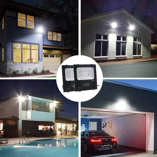 Miniatura 6 de Luz de inundación LED de 10 W con interruptor de encendido/apagado, luz blanca fría, luz de seguridad/trabajo/planta de cultivo al aire libre, IP66