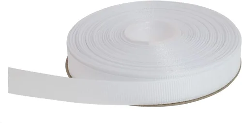 Miniatura 37 de Cinta de grogrén sólido de 25 yardas cada rollo, borde tejido 100% poliéster (1/4 pulgada, beige)