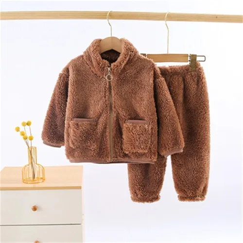 Miniatura 6 de TBUIALL Conjunto de 2 piezas de camiseta de manga larga para niña, traje de algodón suave, cuello redondo, manga larga, trajes de bebé