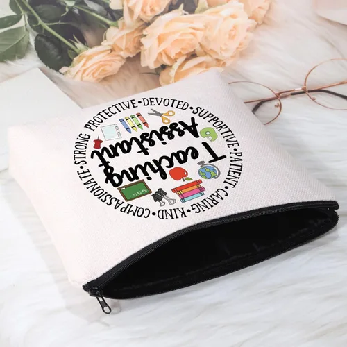 Miniatura 3 de POFULL Regalo de agradecimiento para asistente de maestro, regalo de asistente de enseñanza, regalo de jubilación, asistente de enseñanza, bolsa