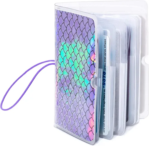Miniatura 4 de Soporte para tarjetas de crédito para mujeres, soporte para cupones de tarjetas de fidelidad y organizador con 32 ranuras para tarjetas, Sirena