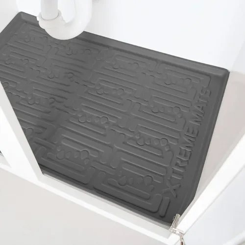 Miniatura 14 de XTREME MATS Tapete impermeable para debajo del fregadero (gris 28 pulgadas 1/4 x 22 1/4) forro de base de gabinete para gabinetes de cocina