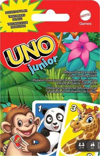 Miniatura 8 de Mattel Games UNO Junior Move - Juego de cartas para niños con reglas de acción para noche familiar, noche de juegos, viajes, campamento y fiesta