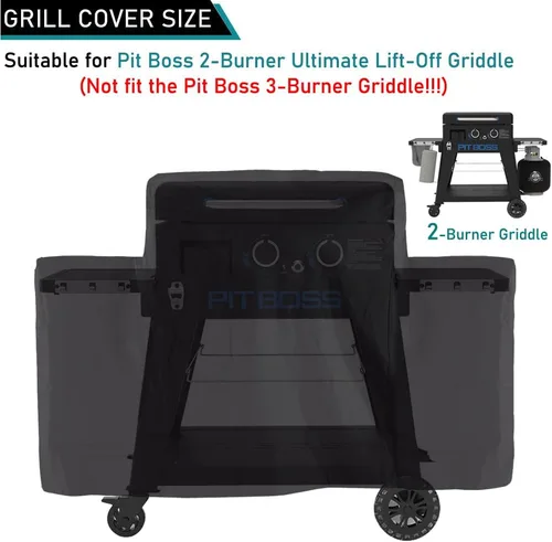 Miniatura 2 de ZJYWSCH Cubierta para parrilla Pit Boss de 2 quemadores Ultimate Lift-Off Griddle PB2BGD2, resistente al agua, PitBoss 2B Ultimate