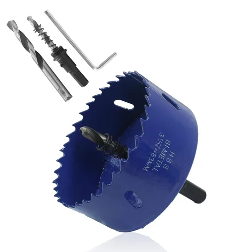Miniatura 24 de Luomorgo Broca de sierra de agujero de 1.496 in/1 1/2 pulgadas, profundidad de corte HSS de 1 1/4 pulgadas, cortador de agujeros bimetálicos