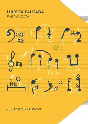 Libreta Pautada para Música (Amarillo): Cuaderno de 12 pentagramas por página A4 (Spanish Edition) Tapa blanda – 11 Septiembre 2023