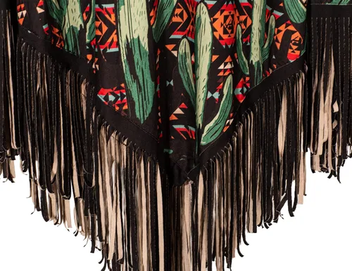Miniatura 6 de Montana West Poncho con estampado de caballo azteca para mujer capa de chal con flecos de vaquera occidental