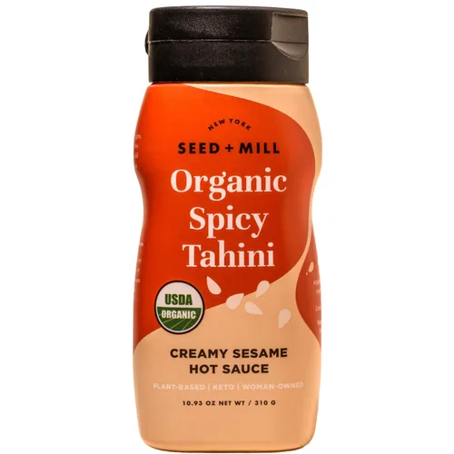 Miniatura 12 de Seed + Mill - Salsa Tahini - Orgánica - Vegana, Kosher, sin OMG, Keto, Paleo, Whole30, sin gluten - Textura suave y sedosa - Ideal en humus, salsas