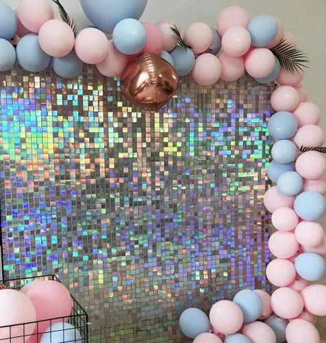 Miniatura 4 de 24 paneles de lentejuelas para pared brillante - Nuevo diseño entrelazado Pared brillante, telón de fondo de fiesta, eventos y carteles
