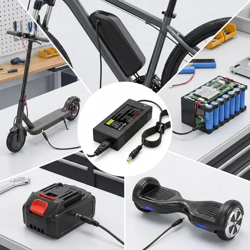 Miniatura 6 de Cargador de batería de litio de 24 V, adaptador de corriente universal de 29.4 V 2 A para batería de iones de litio 7S 24V con conector de CC