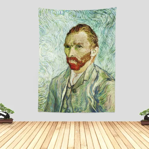 Miniatura 29 de Chitteri Vincent van gogh - Tapiz colgante de flores de almendra, 60 x 45 pulgadas, arte de pared de poliéster para decoración del hogar