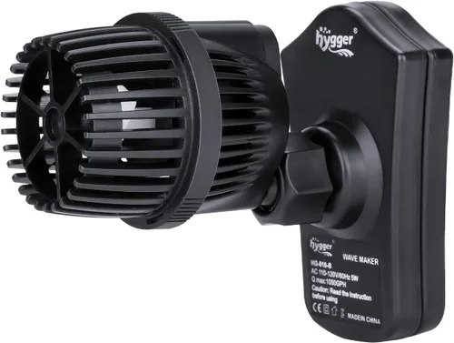 hygger Bomba de ondas para acuario de 1050 GPH con base de succión magnética fuerte, cabeza de alimentación sumergible ultra silenciosa de rotación