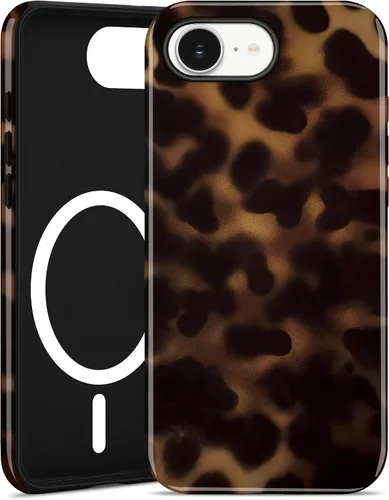 Miniatura 50 de Jusy Compatible con MagSafe Brown Tortoise Shell Print Phone Case para iPhone 7/8/SE, funda protectora magnética de lujo de TPU suave