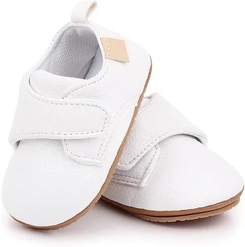 Miniatura 4 de Methee Baby Boys Girls Shoes Soft Sole Non-Slip PU Leather Baptism Christening Shoes Infant First Walker Shoes Toddler Crib Shoes Newborn Loafers