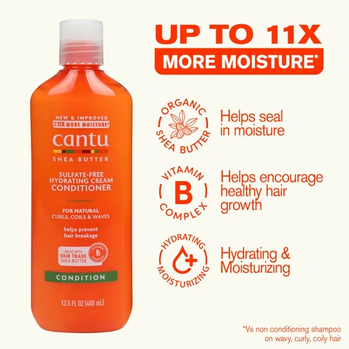 Miniatura 3 de Cantu - Acondicionador de crema hidratante de manteca de karité, para cabello natural, 13.5 onzas