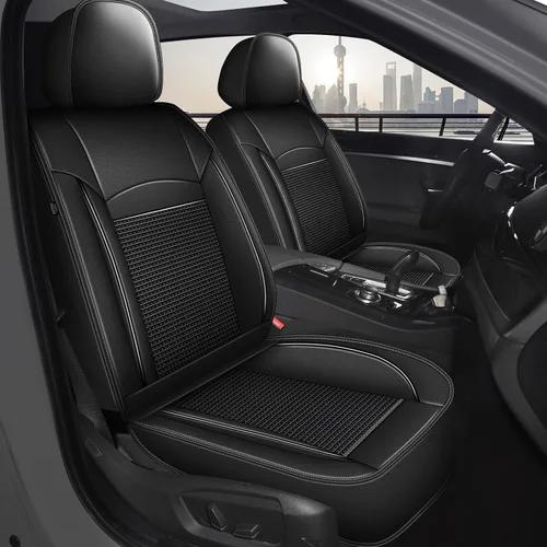 Miniatura 12 de DISUTOGO 2 Fundas de Asiento Delantero Compatibles con Subaru Impreza 2012-2023 2024 2025: Fundas de Asiento de Coche de Cuero Impermeables de Seda