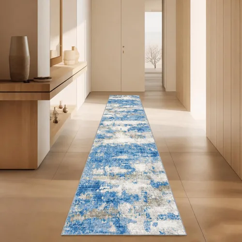 Miniatura 15 de Alfombras para pasillos antideslizantes 2x8, alfombra de pasillo moderna lavable para entrada, alfombra de piso suave resistente a manchas para Gris