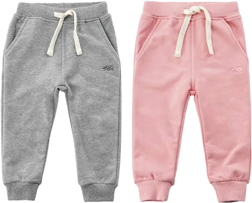 Pantalones deportivos de algodón de color puro con cordón de 1 a 6 años