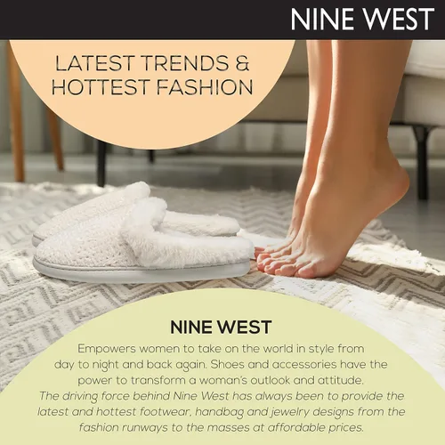 Miniatura 7 de Nine West Womens Cozy Warm Memory Foam Non Slip Indoor Outdoor Winter House Shoes
