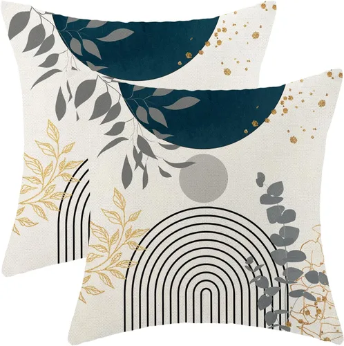 Miniatura 49 de Fundas de Almohada con Estampado de Antílope 16x16 Pulgadas Paquete de 2, Fundas de Almohada Decorativas con Estampado de Piel de Animal Marrón