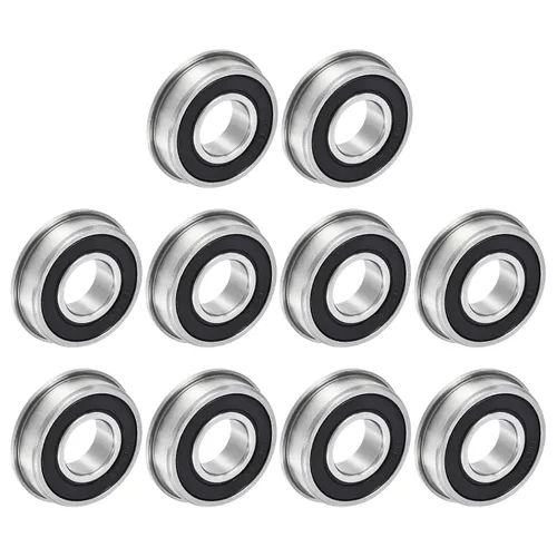 Miniatura 11 de uxcell FR8-2RS Rodamiento de bolas con brida de 1/2 x 1-1/8 x 5/16 pulgadas de doble sellado de acero cromado, 4pcs
