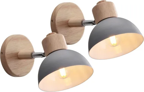 Miniatura 17 de Adjustable Scandinavian Wall Lamp E27 Lighting Fixture Retro Industrial Style for Bedroom Living Room Hallway(Amarillo,1 Pieza)