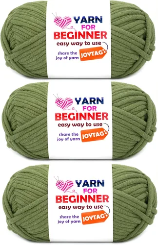 Miniatura 16 de Paquete de 3 hilos de ganchillo de mezcla de algodón y nailon - azul, gris, verde - 3x50g - puntadas fáciles de ver - kit de ganchillo y tejido