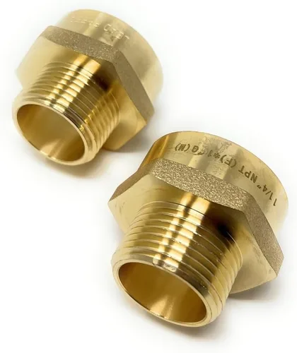 Miniatura 40 de Adaptador de latón sin plomo Cascada, rosca G británica BSPP macho a NPT hembra (1" x 1" (1 pieza))