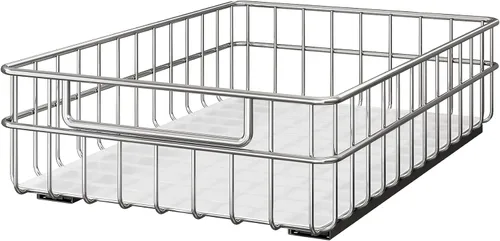 Organizador de gabinete extraíble, acero inoxidable, paquete de 1 (9.8 pulgadas de ancho x 16.5 pulgadas de profundidad) cajón deslizante de