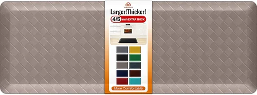 Miniatura 18 de Tapetes de cocina extra gruesos de 4/5 pulgadas para piso, antideslizantes, antifatiga, tapete de fregadero impermeable resistente a las manchas