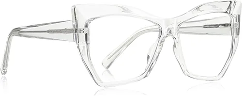 Miniatura 3 de Lentes de lectura para mujer, elegantes estilo Oprah, con bloqueo de luz azul y bisagra de resorte (transparente, 1.25, multiplicador_x)