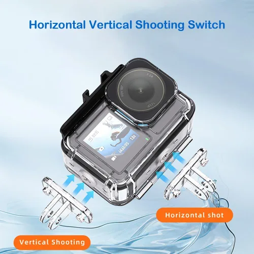 Miniatura 3 de Funda impermeable de tiro horizontal y vertical para DJI Osmo Action 3/Action 4/Action 5 Pro, carcasa protectora de buceo profundo de 147.6 ft/148